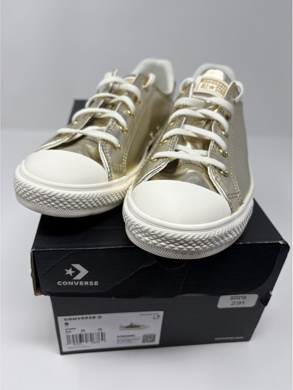 Converse Chuck Taylor All Star Low Gold Metallic Light Gold Womens NEW Sz 8
